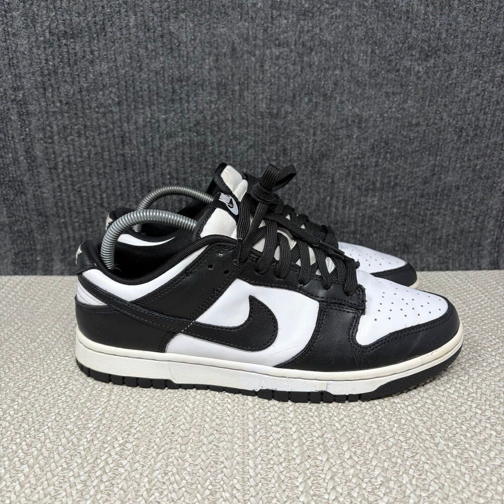 Nike Dunk Low Retro Panda Black White Leather Shoes Mens Size 8 DD1391-100